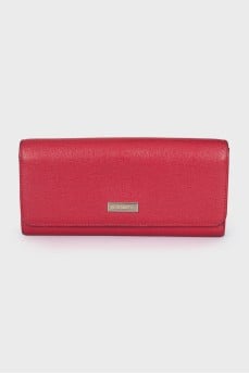 Red leather wallet