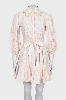 Dress with lace elements