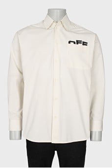 Men's shirt with a print on the back