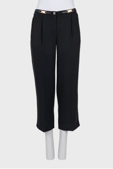 Cropped black trousers