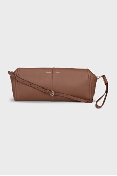 Leather clutch with belt