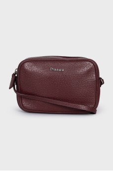 Red leather crossbody