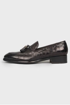 Loafers for men with structured leather