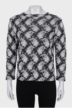 Black and white printed jumper