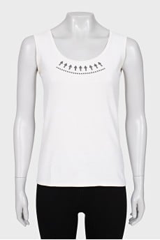 White T-shirt with print