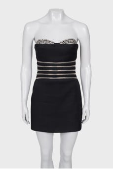 Mini dress decorated with zippers