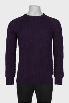 Men's purple wool sweater