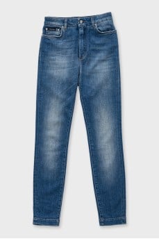 Блакитні skinny fit джинси