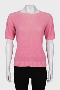 Pink knitted T-shirt