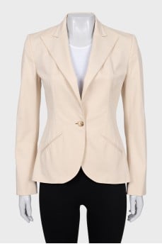 Fitted jacket in beige