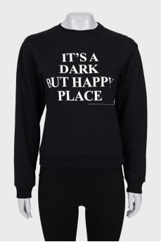 Black tapered sweatshirt