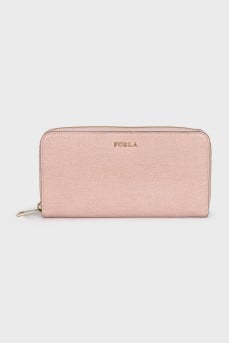 Pink zippered wallet