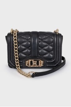 Leather bag with twist closure