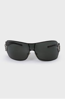 Crystal logo sunglasses mask