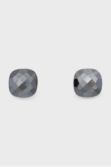 Silver stud earrings