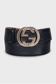 Black belt with signature monogram