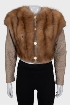 Jacket decorated with fur