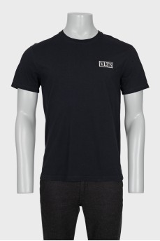 Men's black T-shirt with logo