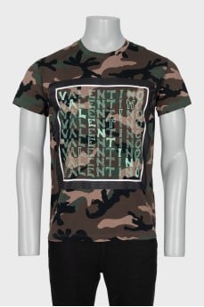 Men's military print T-shirt