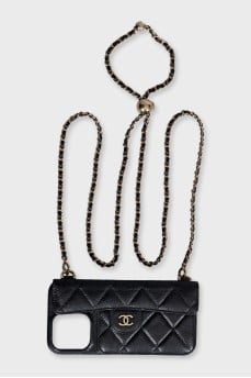 Leather case with strap