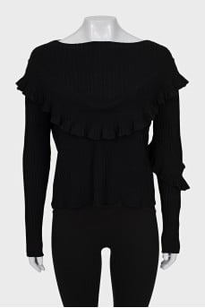 Black jumper with ruffles