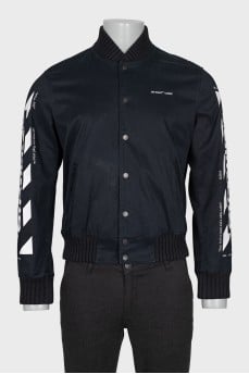 Men's black bomber jacket