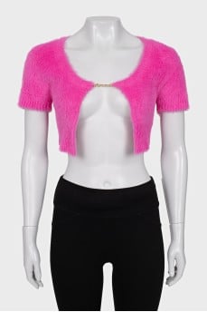 Pink short pile top