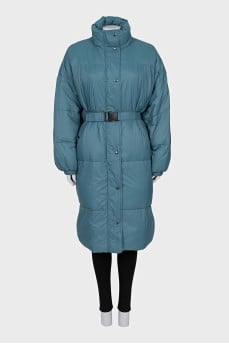 Light blue down jacket with tag