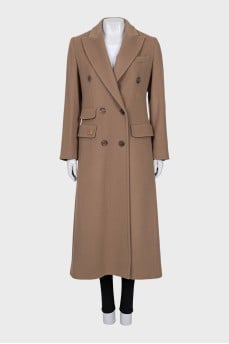 Wool and cashmere coat