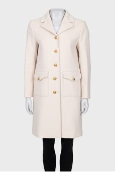 White wool coat