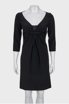 Black silk and wool dress