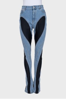 Skinny fit combination jeans