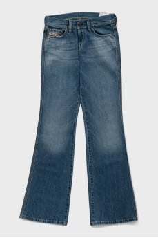 Flared jeans with tag