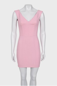 Pink wool dress