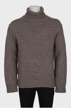 Men's wool turtleneck sweater