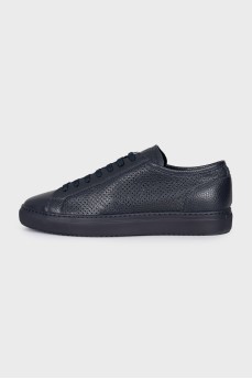 Men's perforated leather sneakers