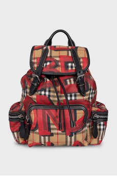 Рюкзак Rucksack в фирменный принт