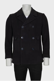 Men's cropped blue coat