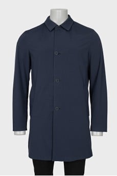 Men's reversible buttoned raincoat
