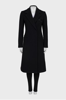 Double-breasted coat with buttons