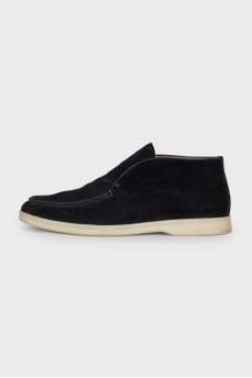 Open Walk suede high top loafers