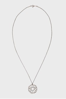 Openwork silver pendant