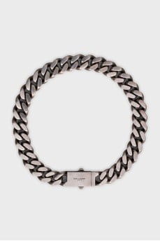 Silver chain choker