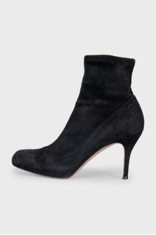 Suede stiletto ankle boots