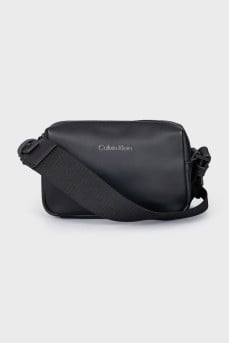 Crossbody bag with a textile strap