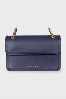 Leather bag with a wide strap
