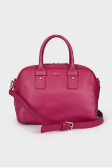 Pink leather bag