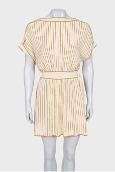 Gold striped dress