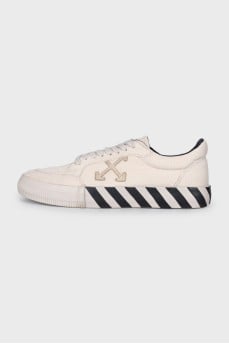 Men's textile sneakers with a brand logo
