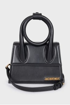 Black leather mini bag